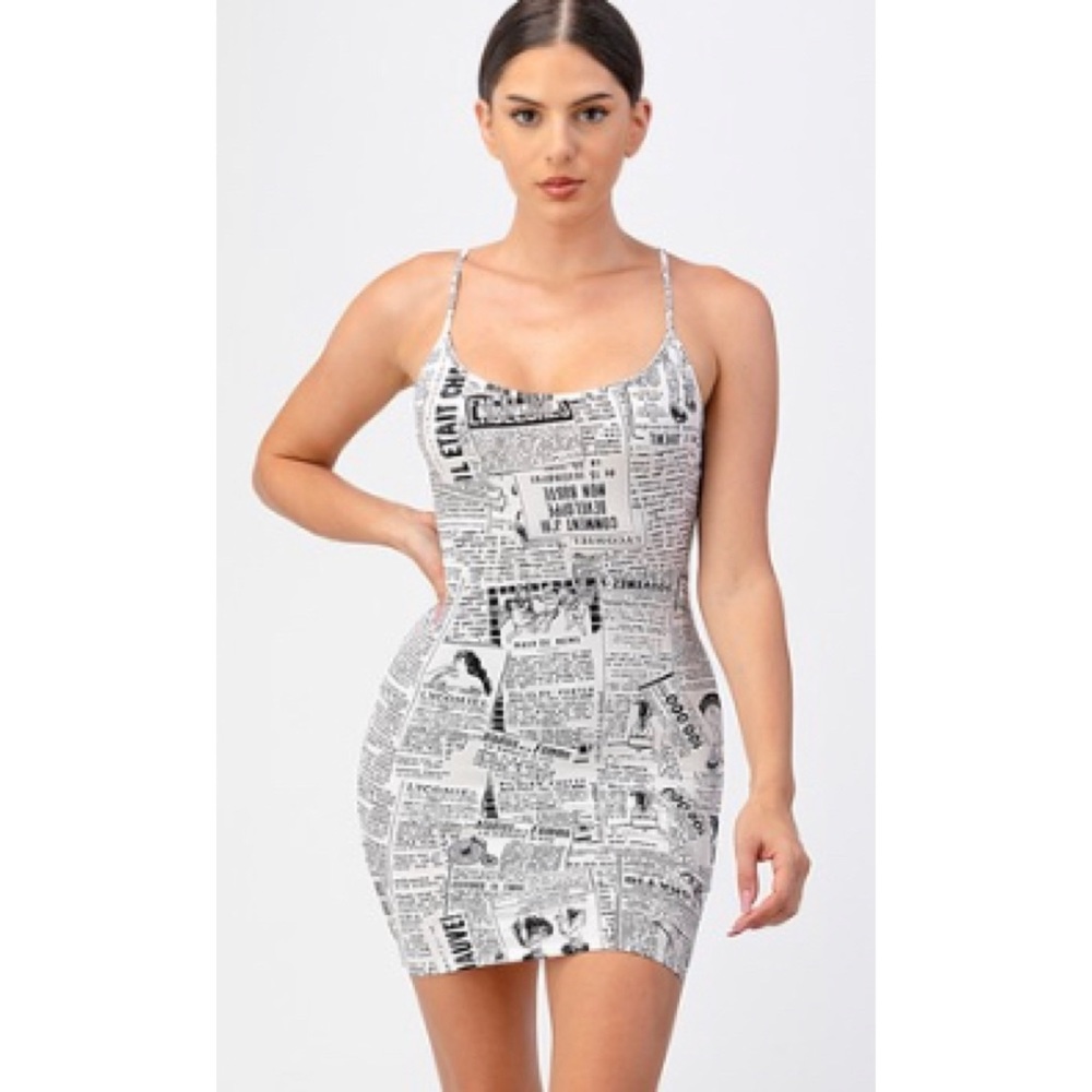 Sporty Newspaper Dress
